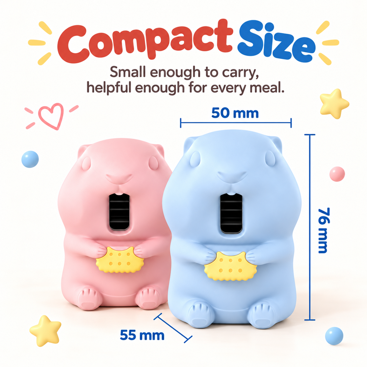 G-OUSSVE Cute Clip-On Food Cooling Fan – Portable Mini Mealtime Helper for Bowls & Cups