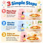 G-OUSSVE Cute Clip-On Food Cooling Fan – Portable Mini Mealtime Helper for Bowls & Cups