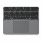 G-OUSSVE Portable Wireless BT Foldable Keyboard New Detachable Leather Stand for Tablet Phone Touch Typing Mini Keyboard with Ergonomic Design , External Keyboard, Ergonomic Keyboard Pad