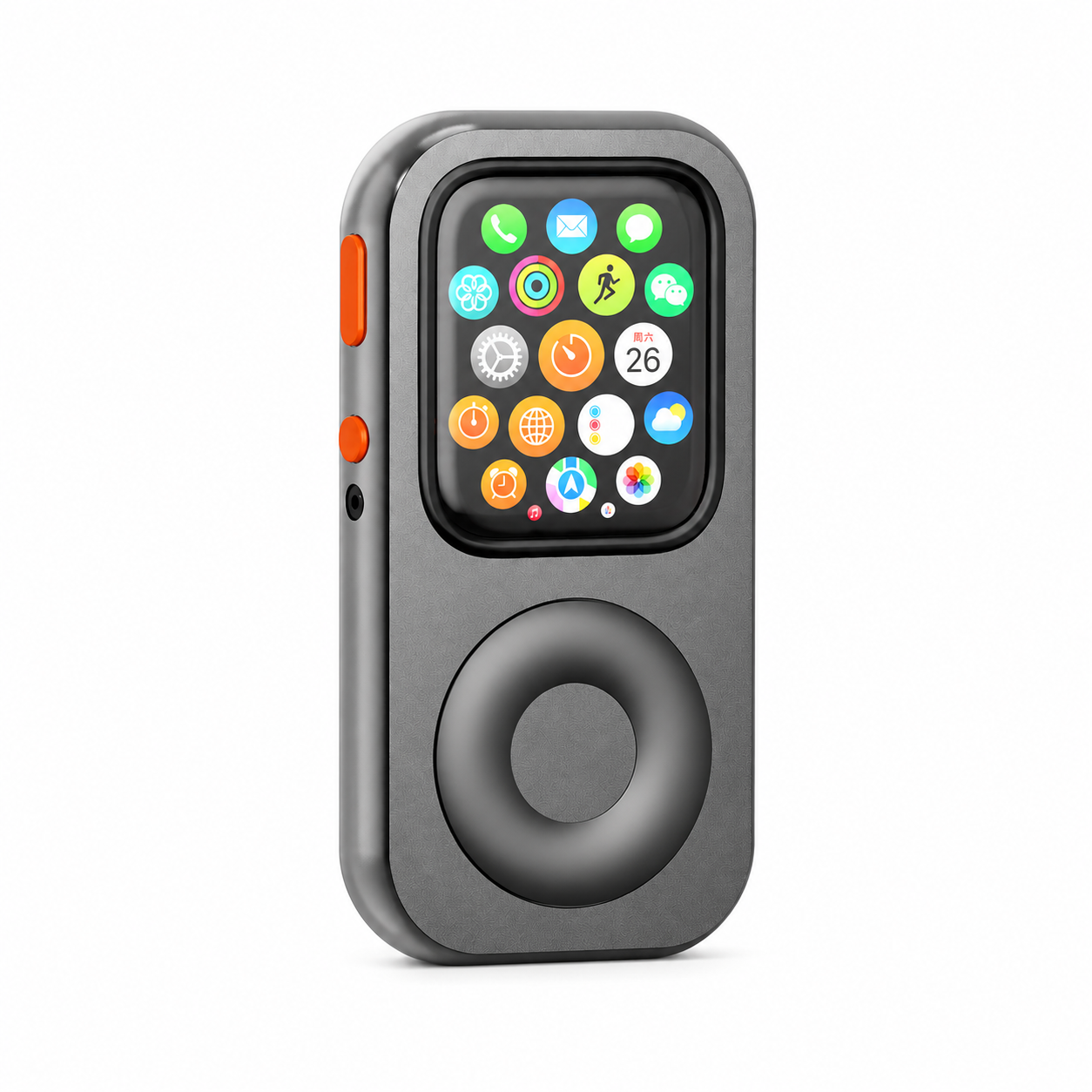 G-OUSSVE RePod Aluminum Alloy Protective Case for Watch Series The Classic iPod Reborn on Your Watch with Retro Scroll Wheel