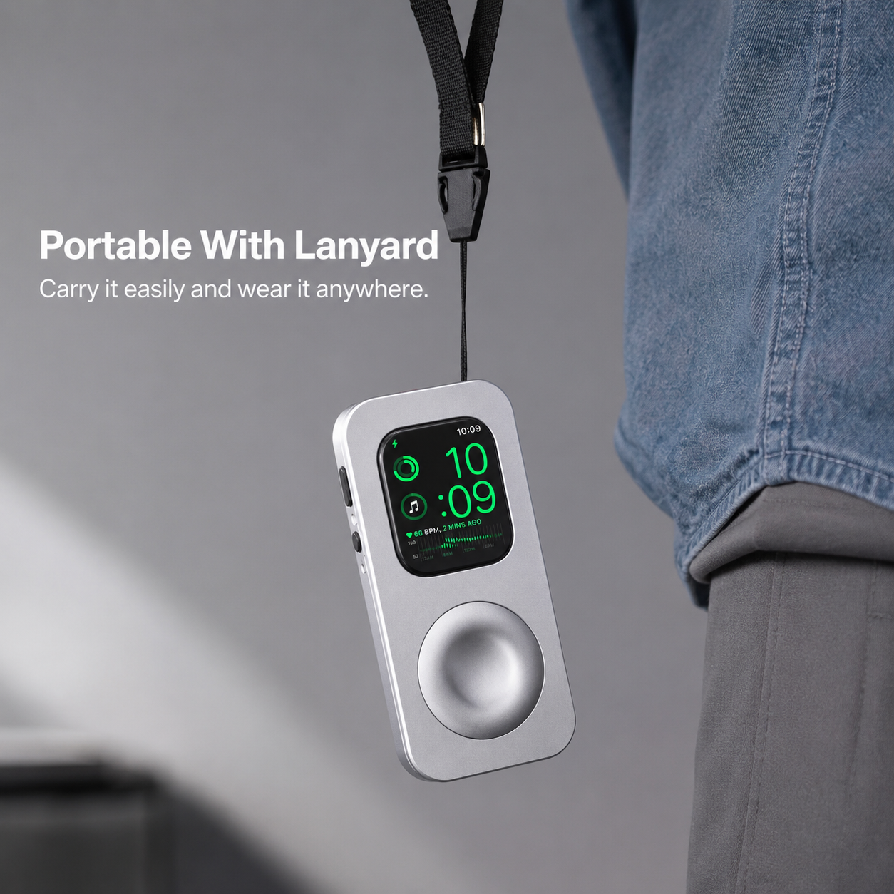 G-OUSSVE Retro Click-Wheel Metal Case for Apple Watch – iPod-Inspired Handheld Conversion