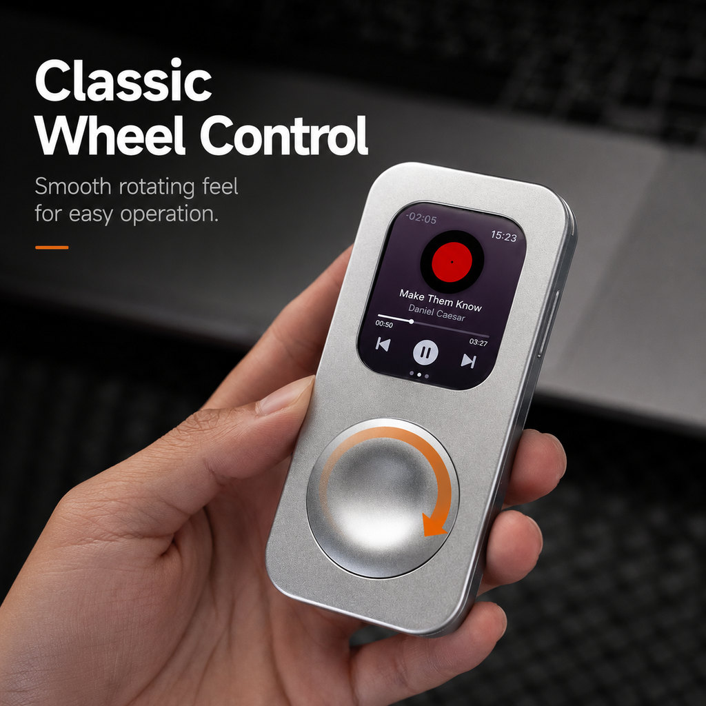 G-OUSSVE Retro Click-Wheel Metal Case for Apple Watch – iPod-Inspired Handheld Conversion