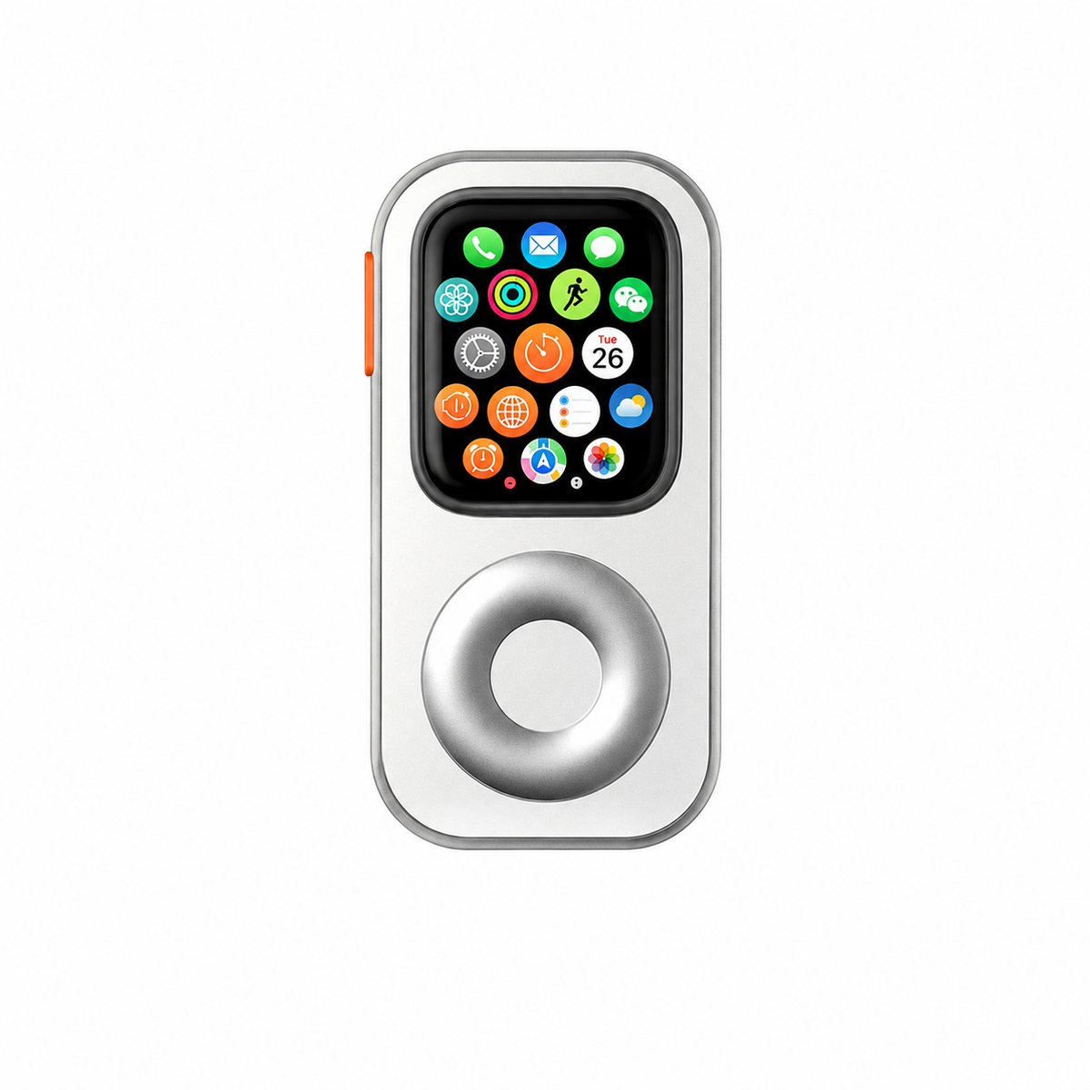 G-OUSSVE RePod Aluminum Alloy Protective Case for Watch Series The Classic iPod Reborn on Your Watch with Retro Scroll Wheel