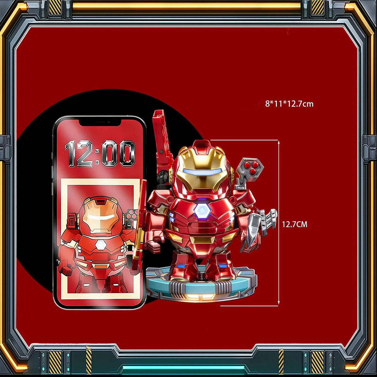 G-OUSSVE Capibala cosplay Iron Man glowing magnetic mecha cute desktop ornament movie peripheral figurine