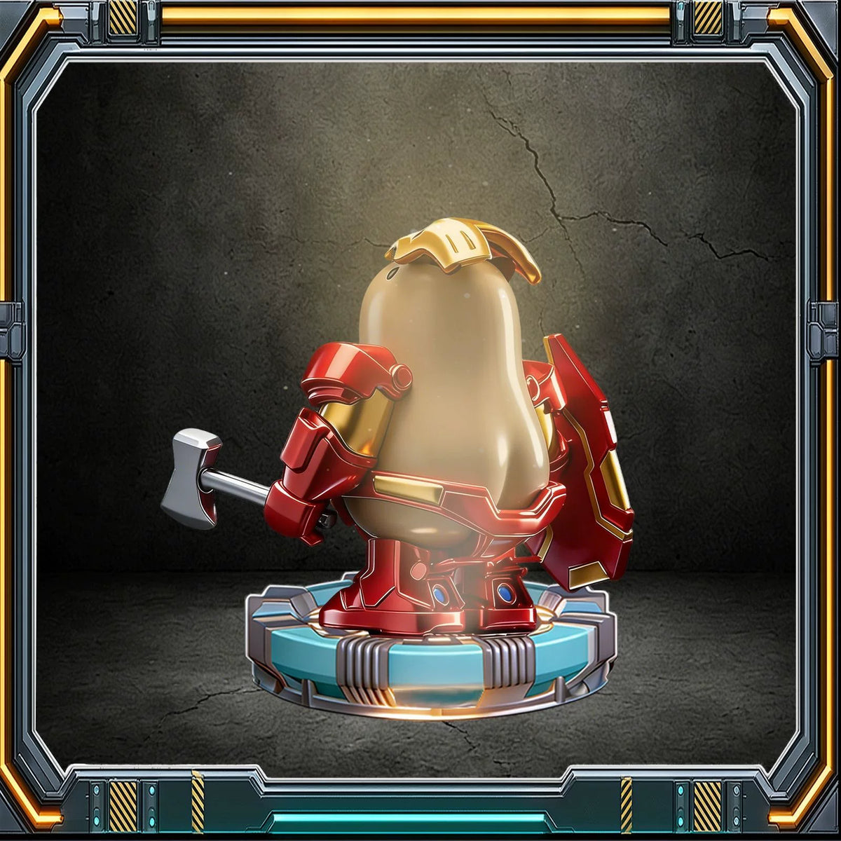 G-OUSSVE Capibala cosplay Iron Man glowing magnetic mecha cute desktop ornament movie peripheral figurine