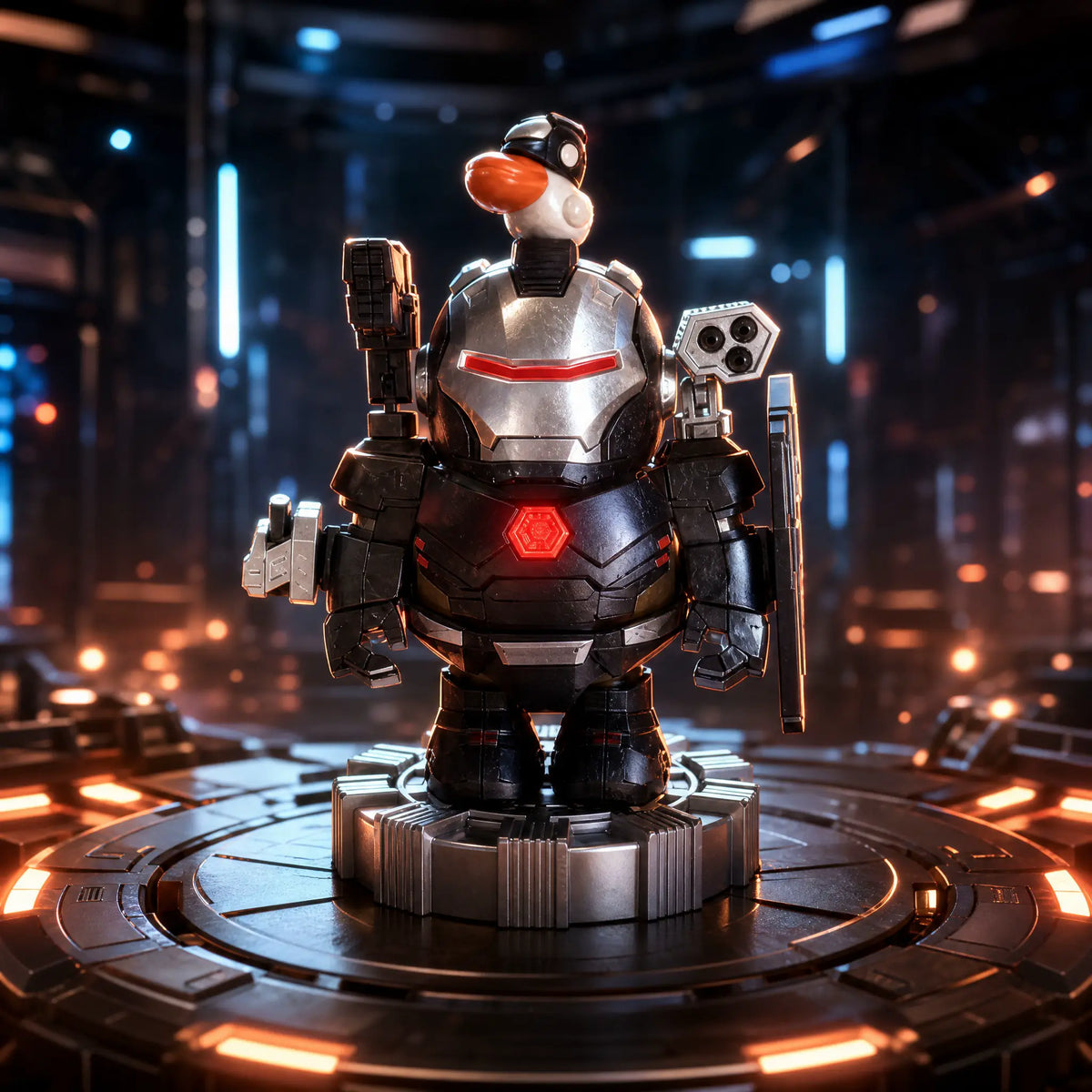 G-OUSSVE Capibala cosplay Iron Man glowing magnetic mecha cute desktop ornament movie peripheral figurine