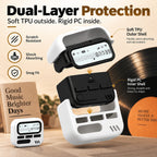 G-OUSSVE Retro Bluetooth Earbuds Case, TPU + PC Protective Cover with Clip for AirPods Pro 3, Pro 2 & AirPods 4