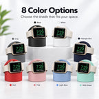 G-OUSSVE Silicone Charging Stand for Apple Watch Series 1-5, Desktop Watch Charger Dock Holder for Nightstand and Desk