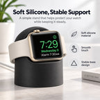 G-OUSSVE Silicone Charging Stand for Apple Watch Series 1-5, Desktop Watch Charger Dock Holder for Nightstand and Desk