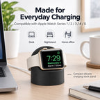 G-OUSSVE Silicone Charging Stand for Apple Watch Series 1-5, Desktop Watch Charger Dock Holder for Nightstand and Desk