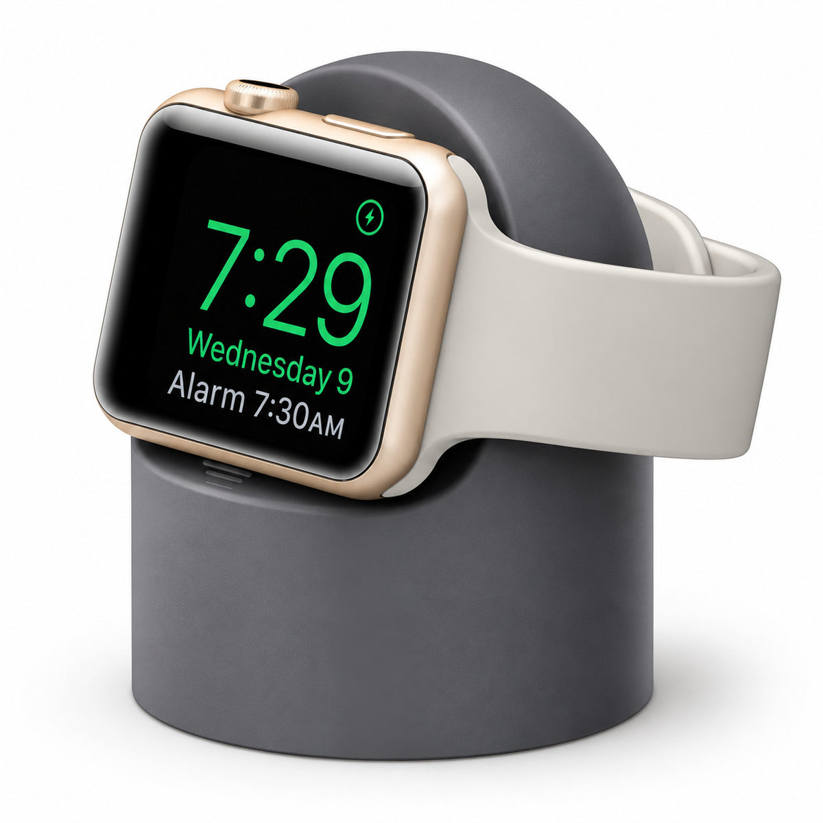 G-OUSSVE Silicone Charging Stand for Apple Watch Series 1-5, Desktop Watch Charger Dock Holder for Nightstand and Desk