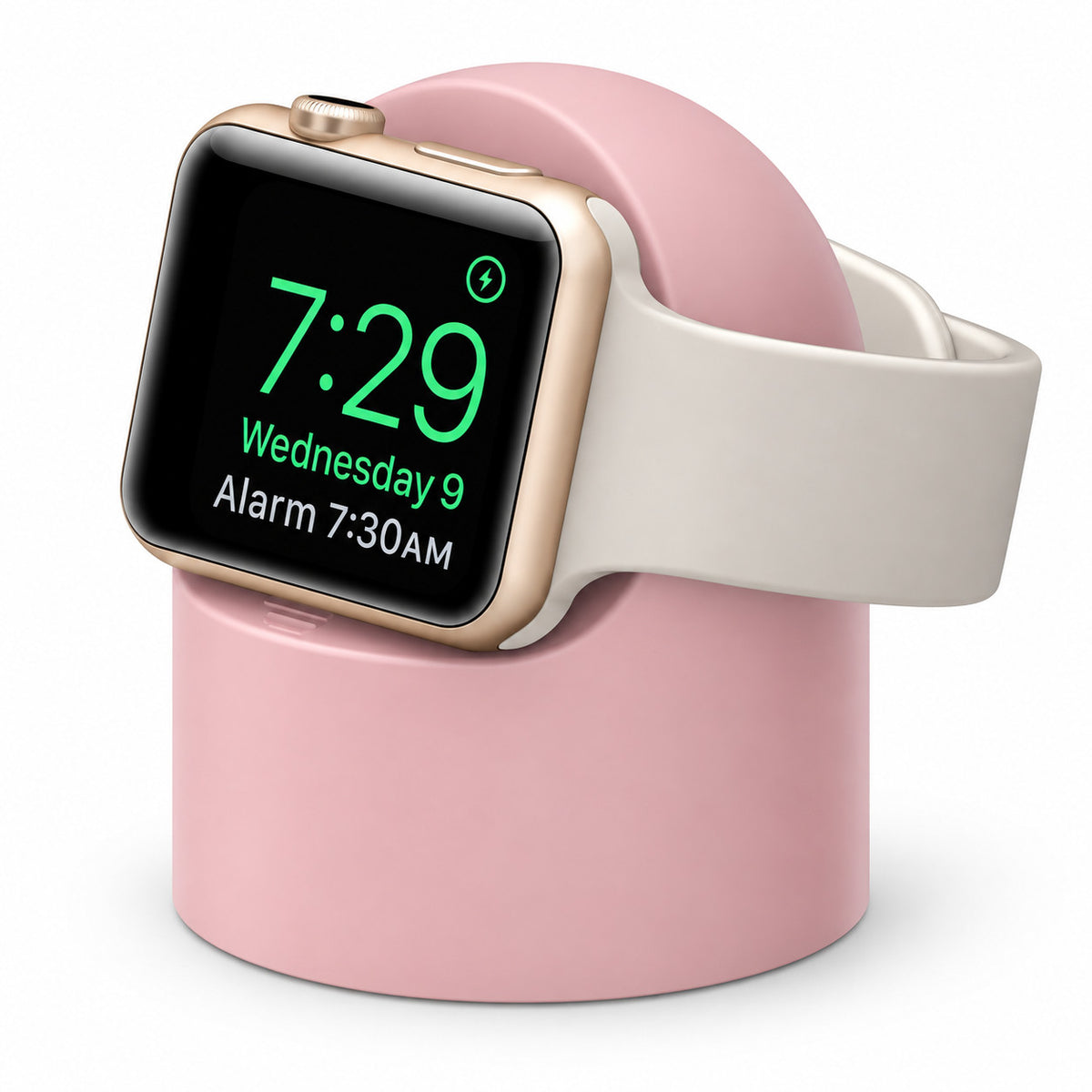 G-OUSSVE Silicone Charging Stand for Apple Watch Series 1-5, Desktop Watch Charger Dock Holder for Nightstand and Desk