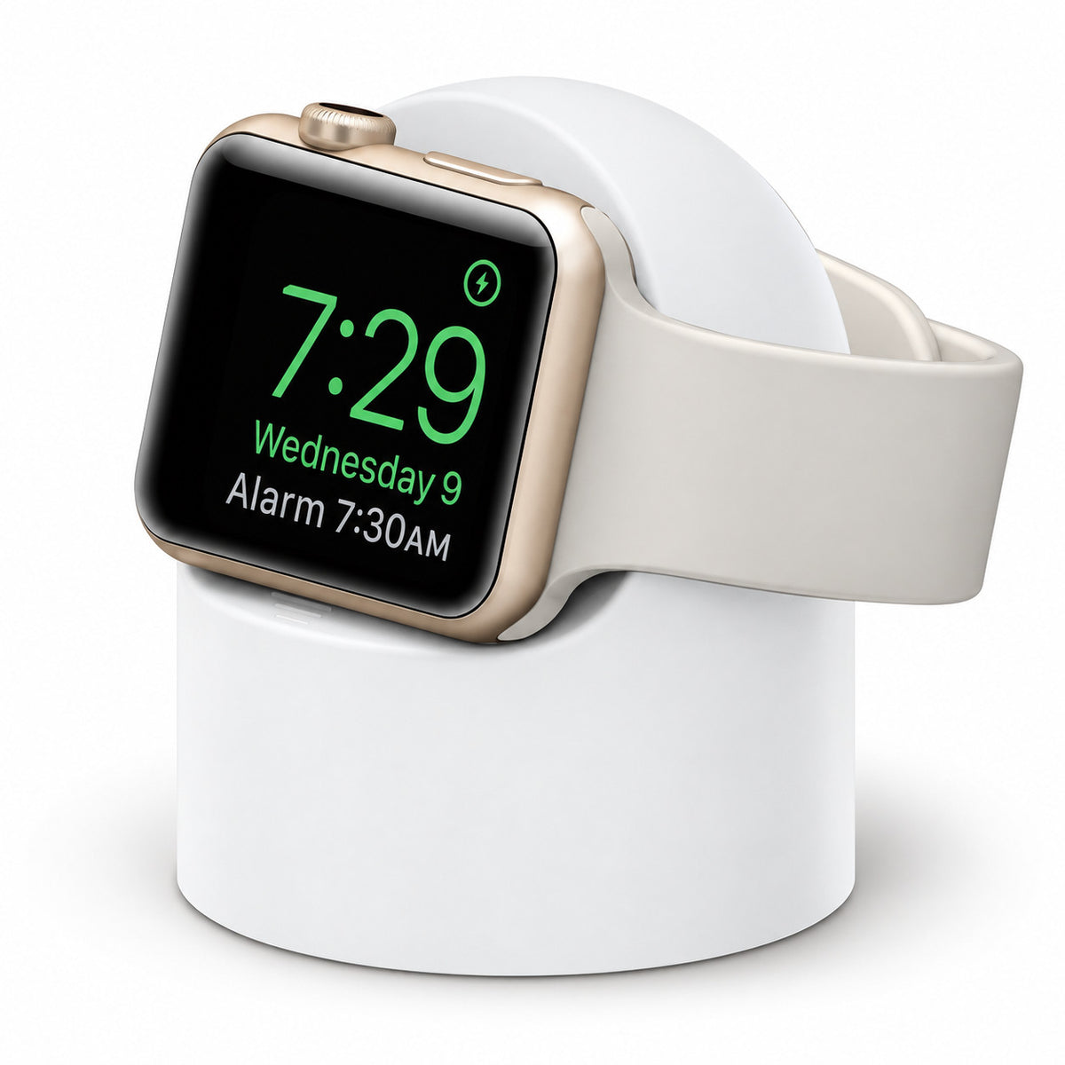 G-OUSSVE Silicone Charging Stand for Apple Watch Series 1-5, Desktop Watch Charger Dock Holder for Nightstand and Desk