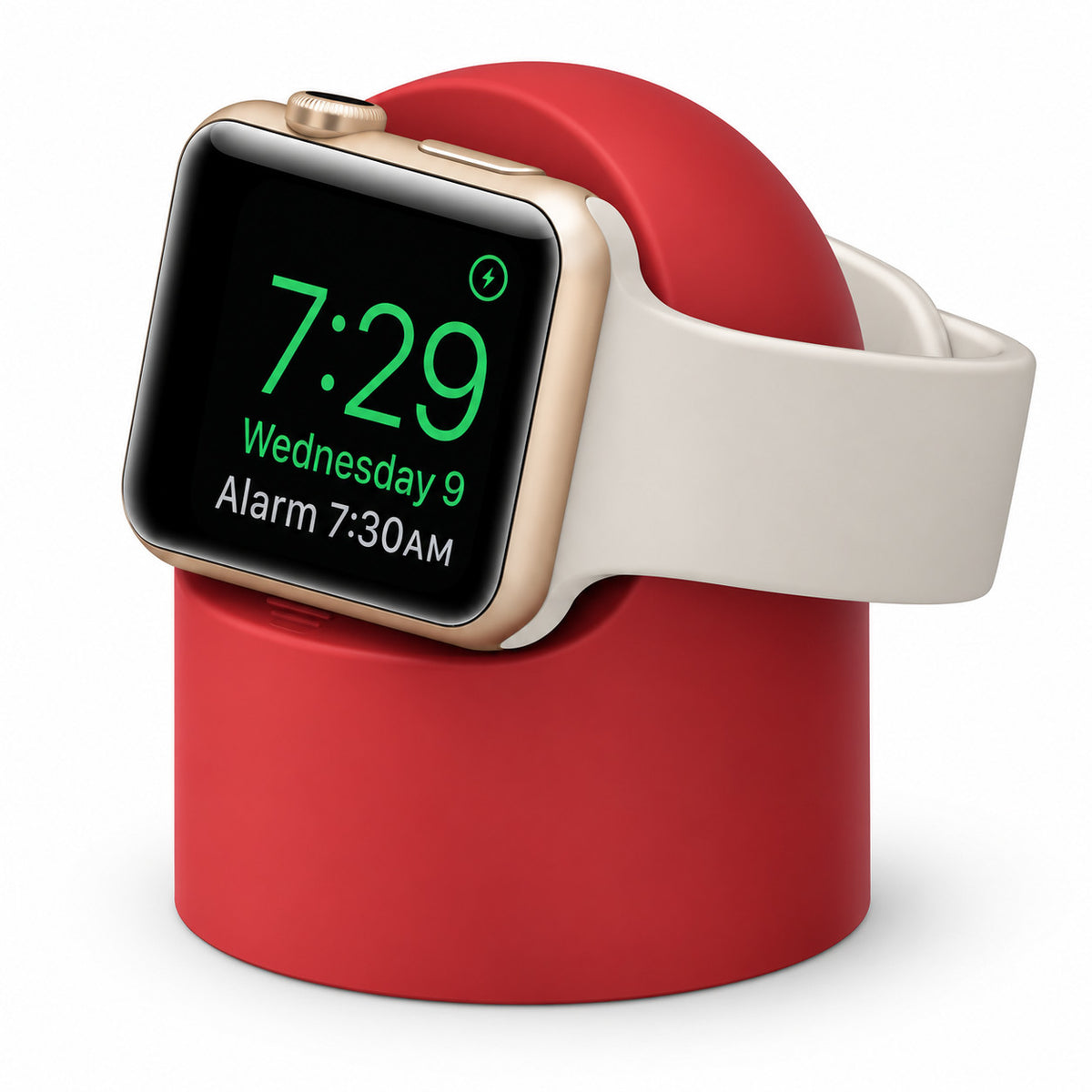 G-OUSSVE Silicone Charging Stand for Apple Watch Series 1-5, Desktop Watch Charger Dock Holder for Nightstand and Desk