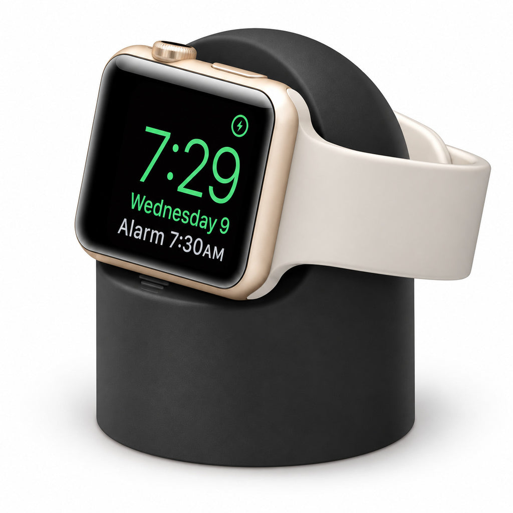 G-OUSSVE Silicone Charging Stand for Apple Watch Series 1-5, Desktop Watch Charger Dock Holder for Nightstand and Desk