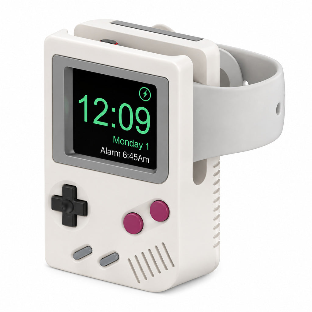 G-OUSSVE Retro Game Console Charging Stand for iwatch Series 3/4/5/6, Silicone Desktop Dock Holder