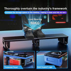 G-OUSSVE Dual Monitor Height Adjustment Stand for Desktop Screens, Gaming Desk, Holds Two Laptops, Extendable Adjustable Height, Office Screen Support Stand/Base