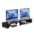 G-OUSSVE Dual Monitor Height Adjustment Stand for Desktop Screens, Gaming Desk, Holds Two Laptops, Extendable Adjustable Height, Office Screen Support Stand/Base