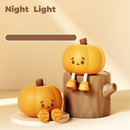 Pumpkin Silicone Night Light, Bedroom Sleep Light, Bedside Tap Light, Night Light, Children’s Sleep Companion Lamp