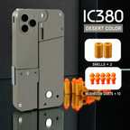 G-OUSSVE Folding soft bullet gun for iPhone that can fire spray shells and simulate a pistol toy for children and boys