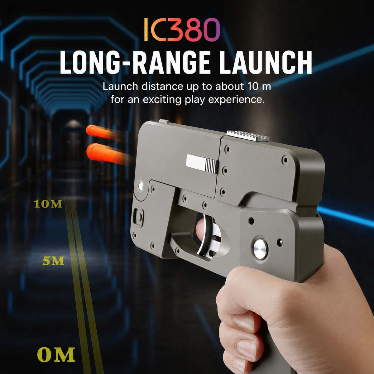 G-OUSSVE Folding soft bullet gun for iPhone that can fire spray shells and simulate a pistol toy for children and boys