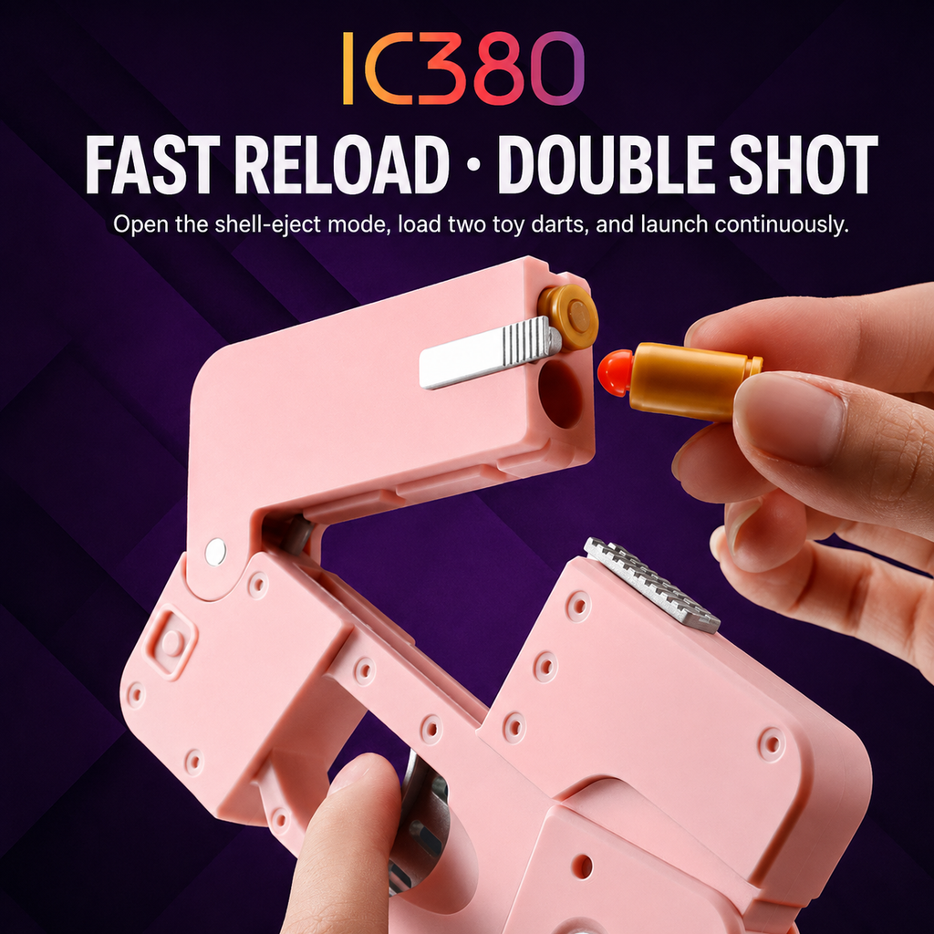 G-OUSSVE Folding soft bullet gun for iPhone that can fire spray shells and simulate a pistol toy for children and boys