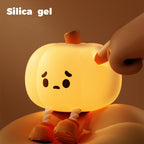 Pumpkin Silicone Night Light, Bedroom Sleep Light, Bedside Tap Light, Night Light, Children’s Sleep Companion Lamp