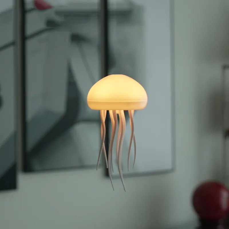 G-OUSSVE Jellyfish Lamp Night Mood Light with Sound Controlled Design Birthday Holiday Christmas Gifts for Boys Girls Men Women Home Office Decoration