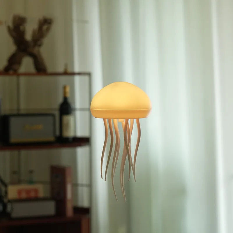 G-OUSSVE Jellyfish Lamp Night Mood Light with Sound Controlled Design Birthday Holiday Christmas Gifts for Boys Girls Men Women Home Office Decoration