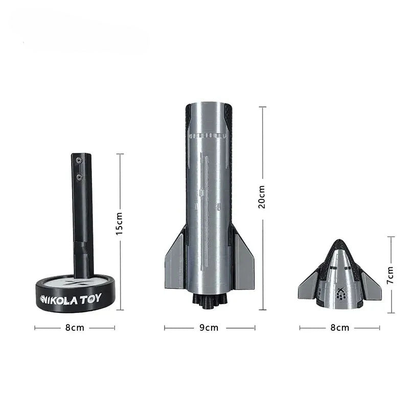 G-OUSSVE SpaceX Starship 1/200 Rocket Model with Spray Humidifier