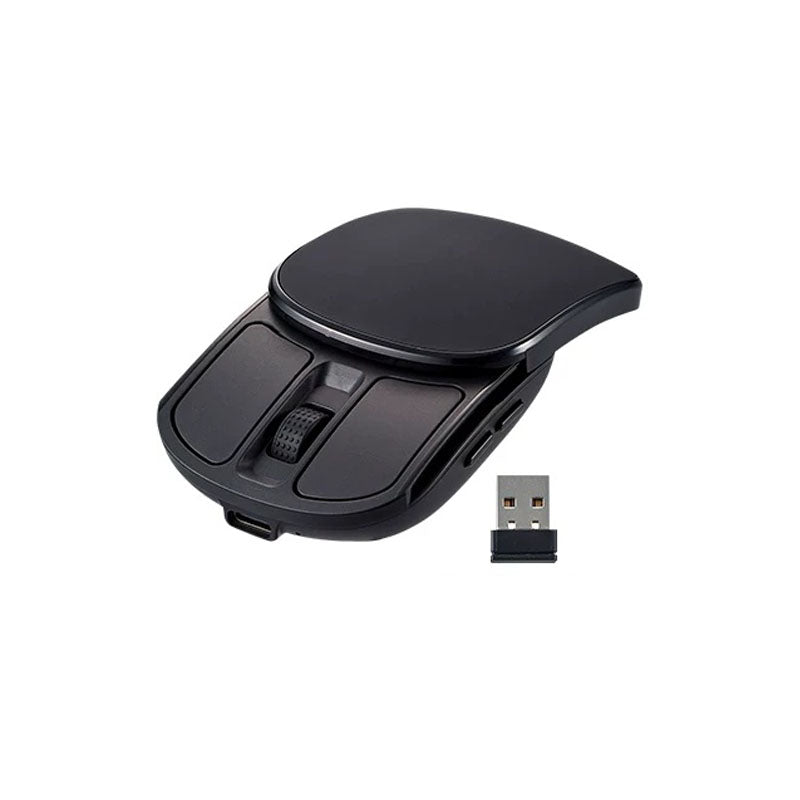 G-OUSSVE Rechargeable Sliding Wireless Mouse – Compact Portable Mouse with Silent Clicks, USB-C Charging & 2.4GHz Wireless