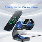 GIVBRO Magnetic Wireless Charger Three -in -one Fast Filling Apple Mobile Phone/Headset/Iwatch