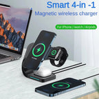 GIVBRO Magnetic Wireless Charger Three -in -one Fast Filling Apple Mobile Phone/Headset/Iwatch