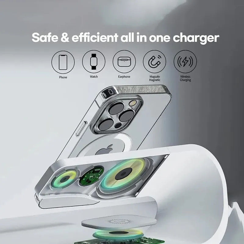 GIVBRO Magnetic Wireless Charger Three -in -one Fast Filling Apple Mobile Phone/Headset/Iwatch