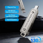 G-OUSSVE USB Flash Drive,Wild Series,1000MB/s USB 3.2 Gen2 + Type-C Dual Interface, Push-Pull Design with Lanyard,Compatible with iPhone, MacBook, Android