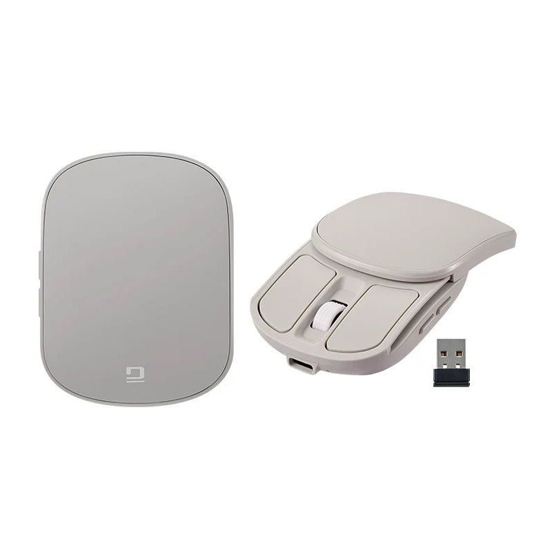 G-OUSSVE Rechargeable Sliding Wireless Mouse – Compact Portable Mouse with Silent Clicks, USB-C Charging & 2.4GHz Wireless