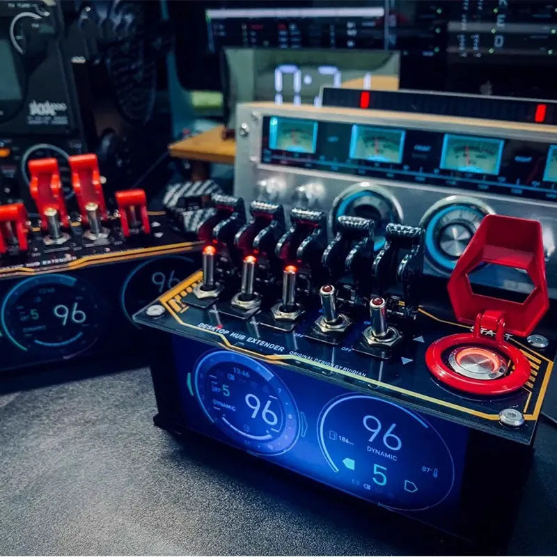 Table Setup, USB Blockchain Docking Station, Hub Extender, Atmosphere Lamp, Desktop Punk Decoration