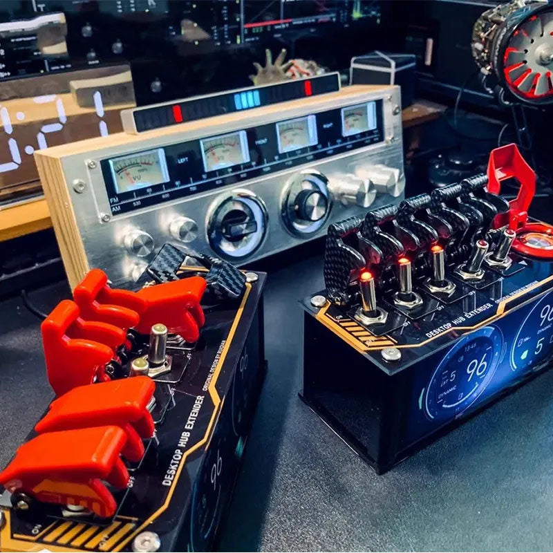 Table Setup, USB Blockchain Docking Station, Hub Extender, Atmosphere Lamp, Desktop Punk Decoration