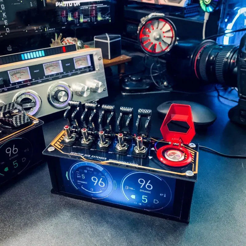 Table Setup, USB Blockchain Docking Station, Hub Extender, Atmosphere Lamp, Desktop Punk Decoration