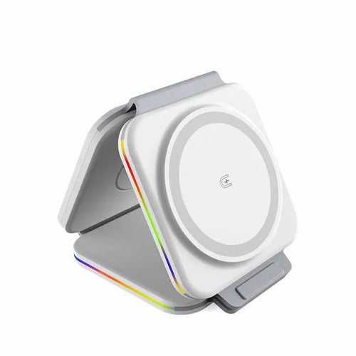 GIVBRO 3 in 1 Wireless Charger for iPhone,Magnetic Foldable 3 in 1 Charging Station,Travel Charger for Multple Devices for iPhone 15/14/13/12 Series,AirPods Pro,iWatch