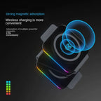 GIVBRO 3 in 1 Wireless Charger for iPhone,Magnetic Foldable 3 in 1 Charging Station,Travel Charger for Multple Devices for iPhone 15/14/13/12 Series,AirPods Pro,iWatch