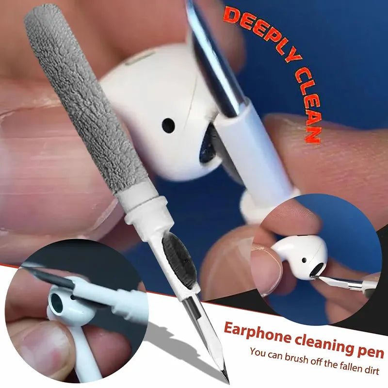 Portable Cleaning Pen Kit Tool Brush for Bluetooth Earbuds Headphone Earphone AirPod 3 in 1 Cleaner