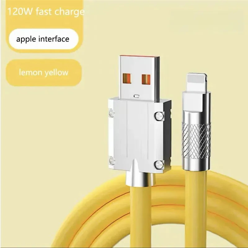 120W Super Fast Charging Data Cable Type-c Lightning Micro for Android iPhone Phones
