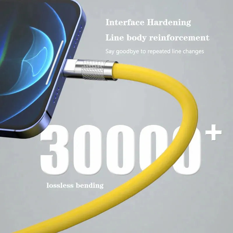 120W Super Fast Charging Data Cable Type-c Lightning Micro for Android iPhone Phones