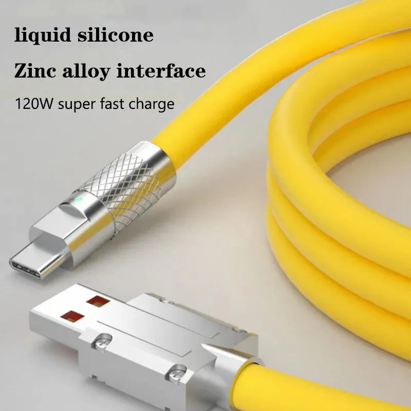 120W Super Fast Charging Data Cable Type-c Lightning Micro for Android iPhone Phones