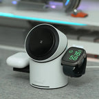 Cylindrical 3in1 Magnetic Wireless Charging Station : All-in-One Charger for iPhone 16 Pro 15 14 13 Max/PIus, Samsung S24/S24/S22/S21,Pixel, Apple Watch & Smart Watch,AirPods & Earbuds, 15W Qi2 Fast Charging