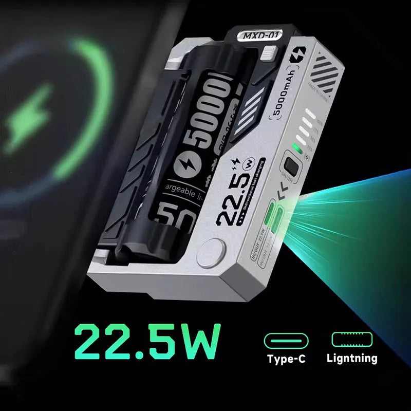 5000mAh Tactical Replaceable Battery Module Power Bank Charger – Compact and Portable