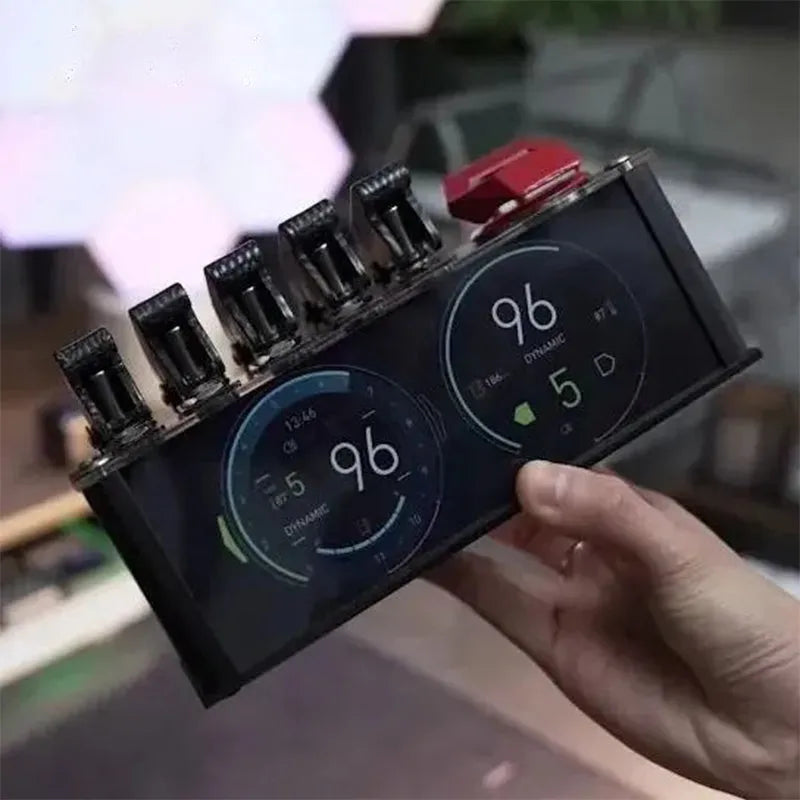 Table Setup, USB Blockchain Docking Station, Hub Extender, Atmosphere Lamp, Desktop Punk Decoration-Suitable for products with power below 15W