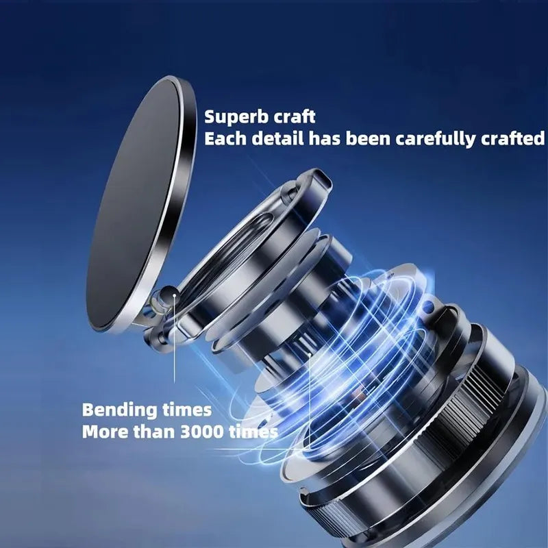 360도 회전 가능한 진공 자석 휴대폰 거치대, 맥세이프 호환 흡착식 휴대폰 거치대, 차량, 화장대/헬스장/거울 앞에서 사용하기 좋은 휴대용 휴대폰 거치대, 아이폰 11 이상 모든 아이폰에 적합 