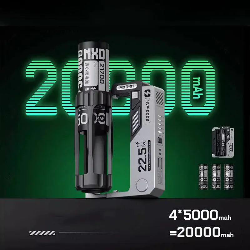 5000mAh Tactical Replaceable Battery Module Power Bank Charger – Compact and Portable